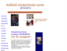 Tablet Screenshot of kozepiskolakulfoldon.hu